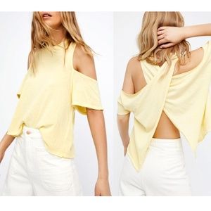 NWT FREE PEOPLE Open Back Taurus Tee by We the Free